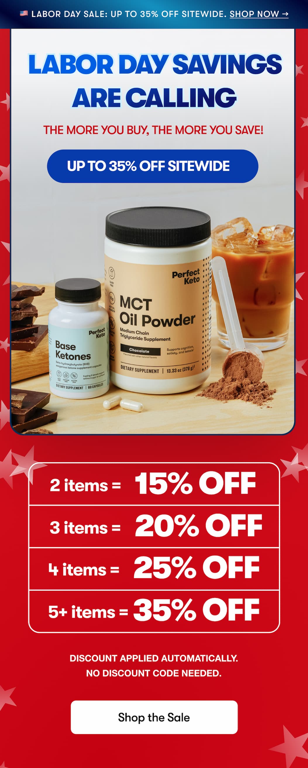 Up to 35% Labor Day Sale Continues