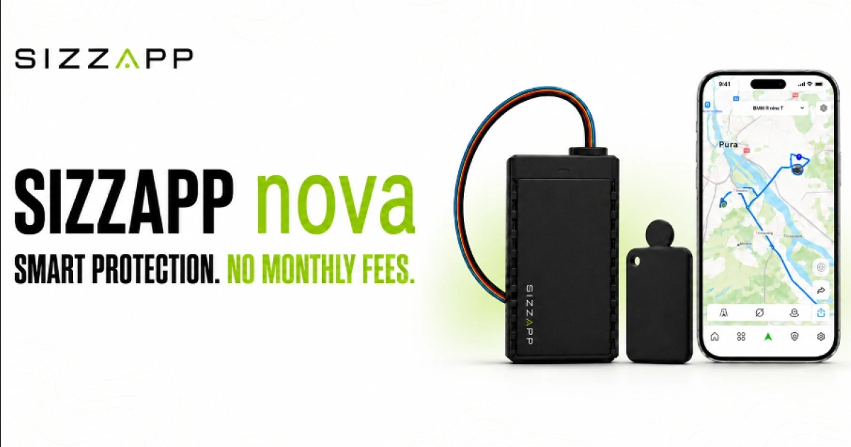 SIZZAPP nova: Smart GPS Tracker with Key Fob