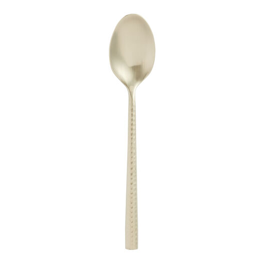 Champagne Satin Hammered Teaspoon