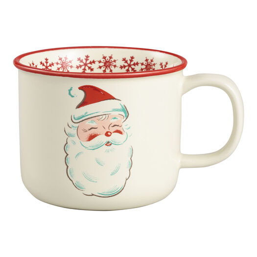 Retro Santa Merry Christmas Ceramic Mug