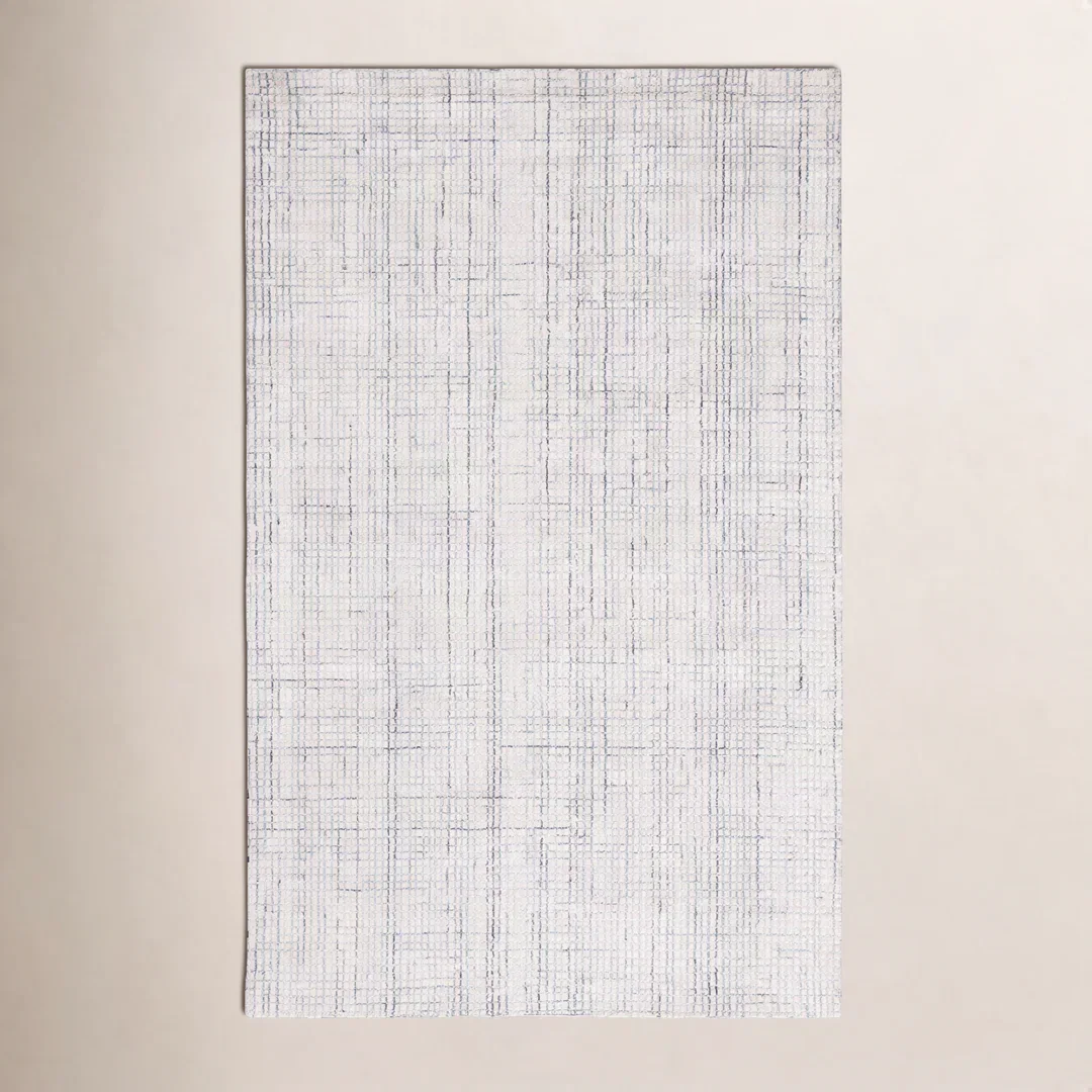 Rowe Ivory Grey Hand-Tufted Abstract Rug