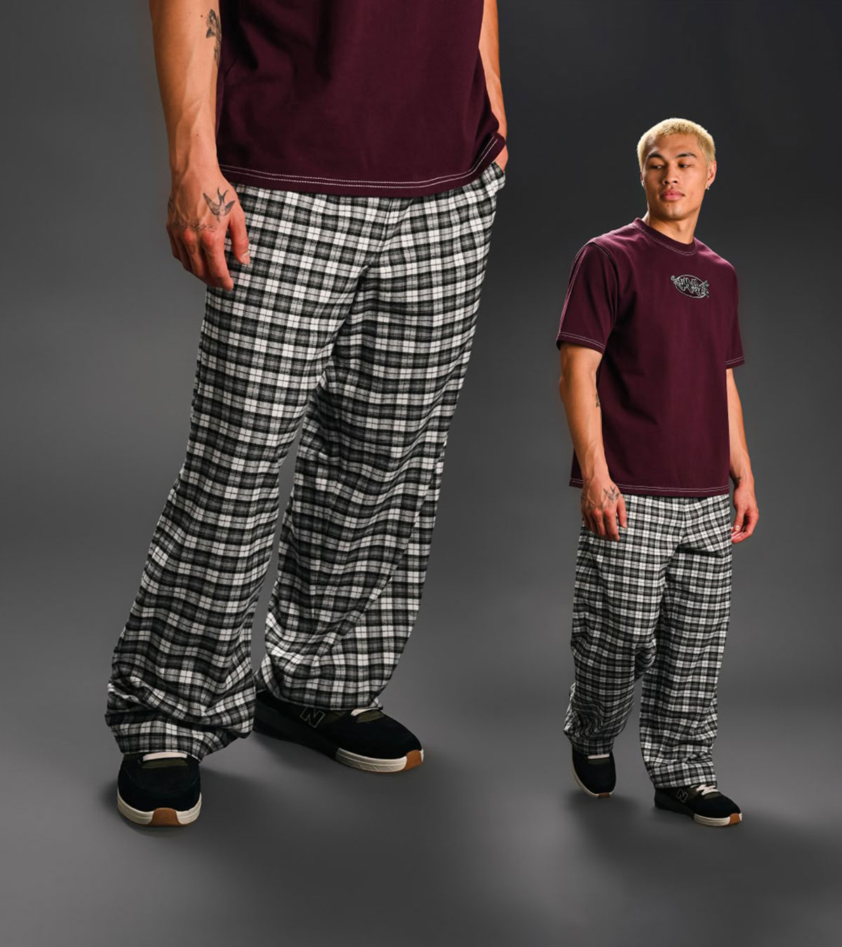 Shop men's lounge pants, featuring plaid styles from Empyre