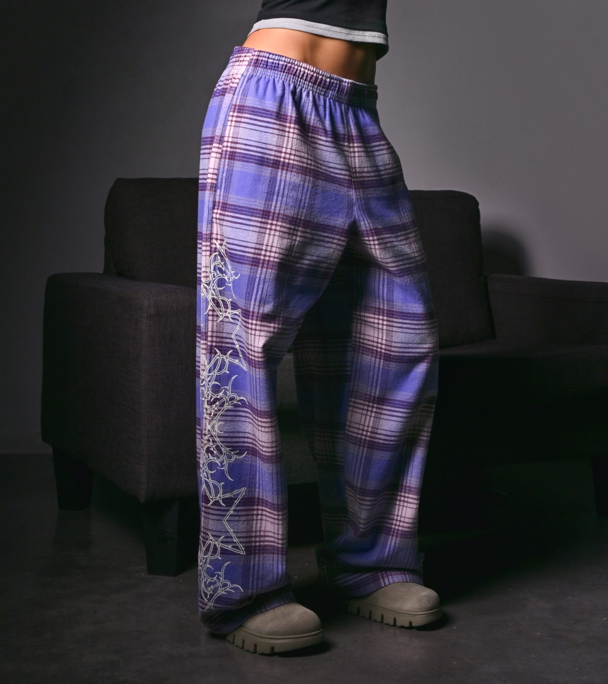 Shop women's lounge pants, featuring plaid styles from Vitriol