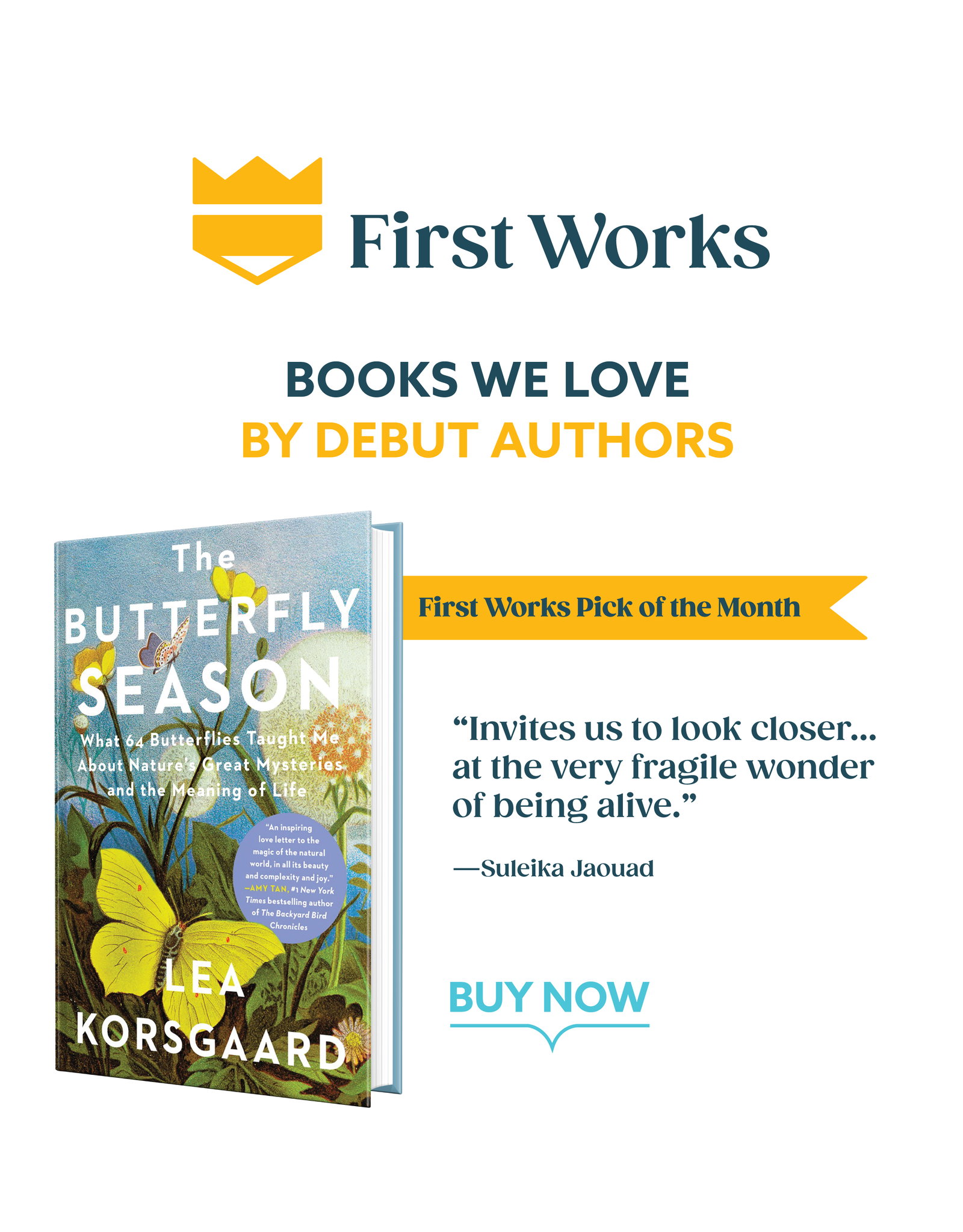 First Works - Books We Love by Debuy Authors - The Butterfly Season by Lea Korsgaard