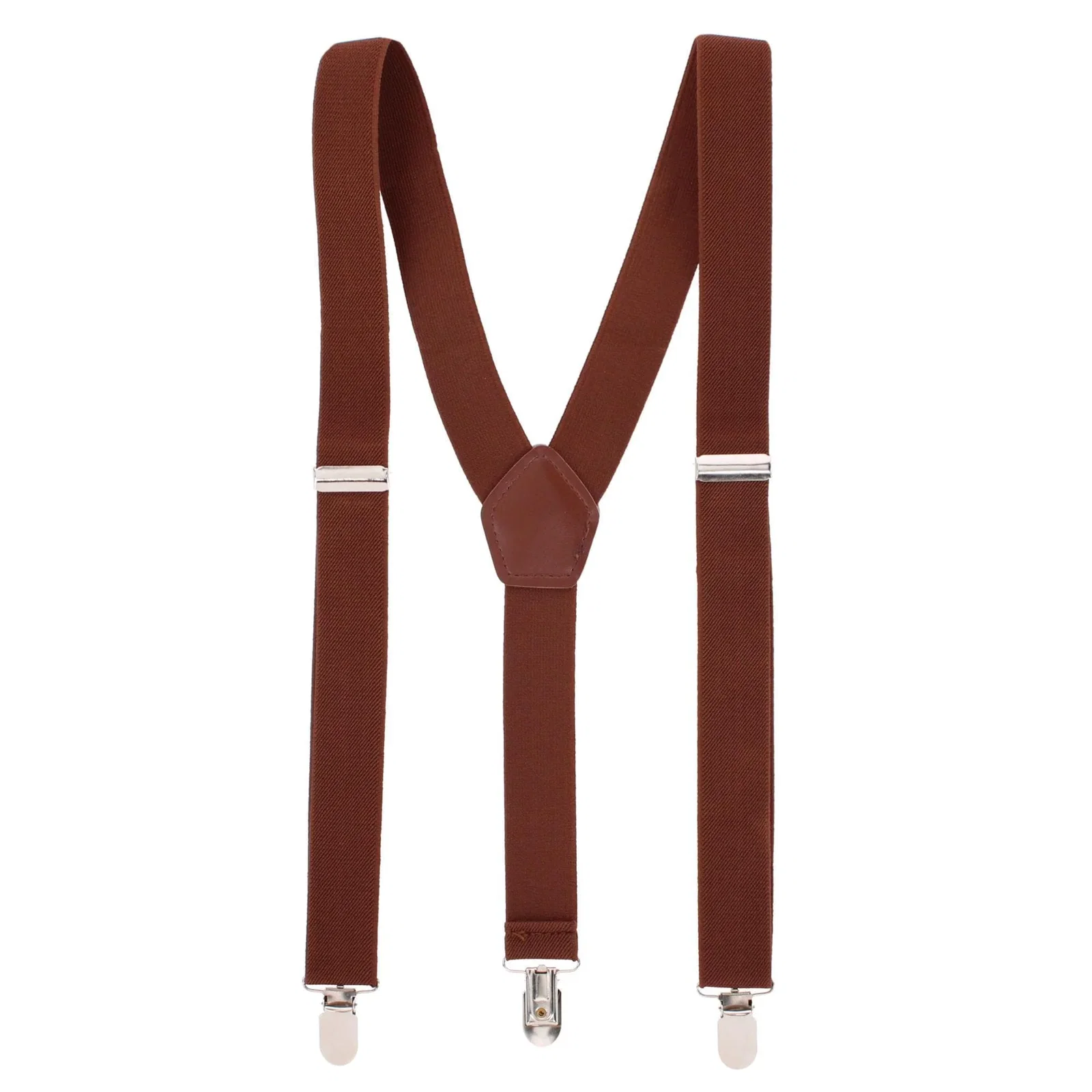 Image of CTM® Men's 1 3/8 Inch Wide Elastic Clip End Suspenders