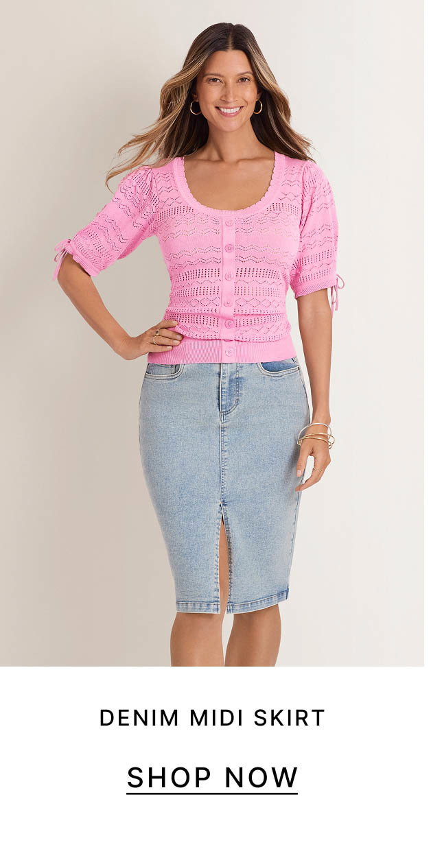 Denim Midi Skirt