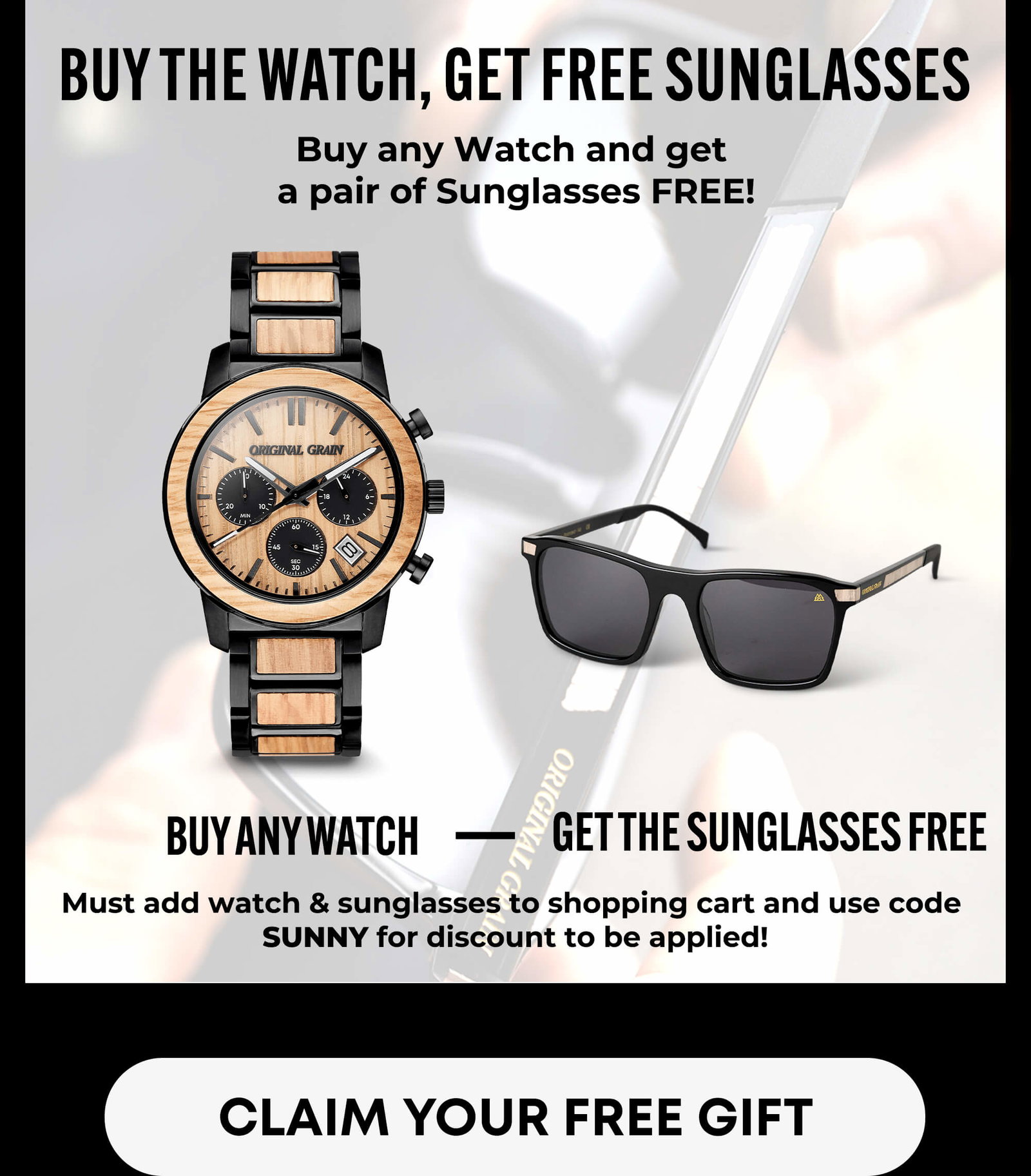 Buy the watch get FREE SUNGLASSES 