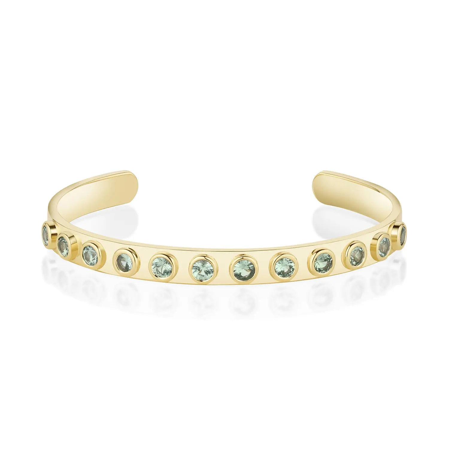 Image of 2.24tcw Green Sapphire Everyday Cuff