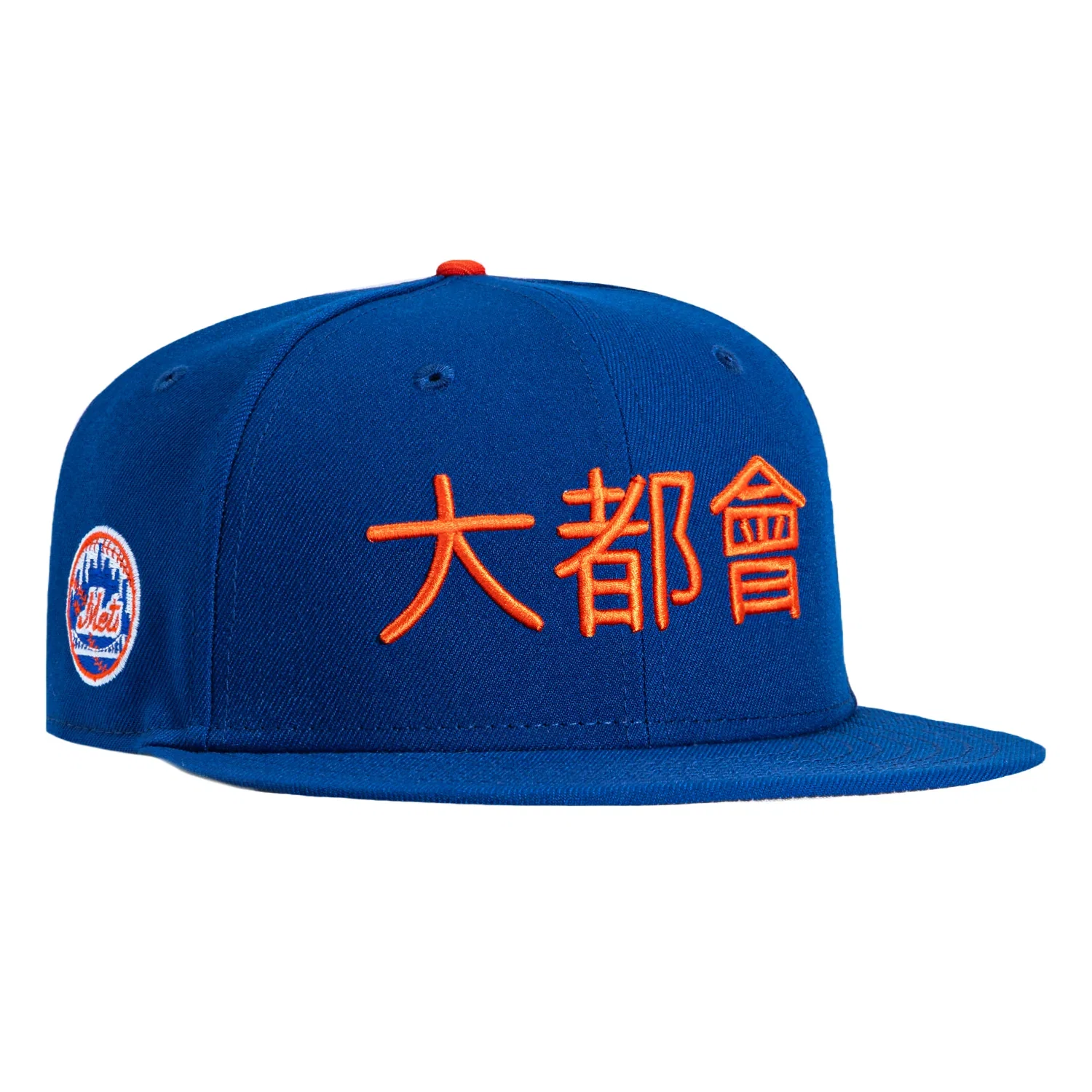 Image of New Era 59Fifty New York Mets Chinese Script Logo Patch Hat - Royal