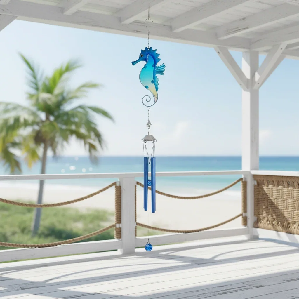 Image of Coastal Windchime Sailboat or Seahorse
