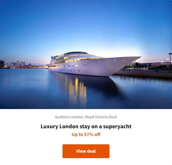 Luxury London stay on a superyacht