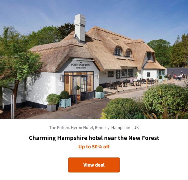Charming Hampshire hotel near the New Forest