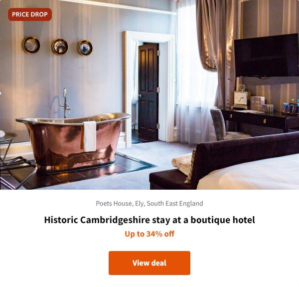 Historic Cambridgeshire stay at a boutique hotel