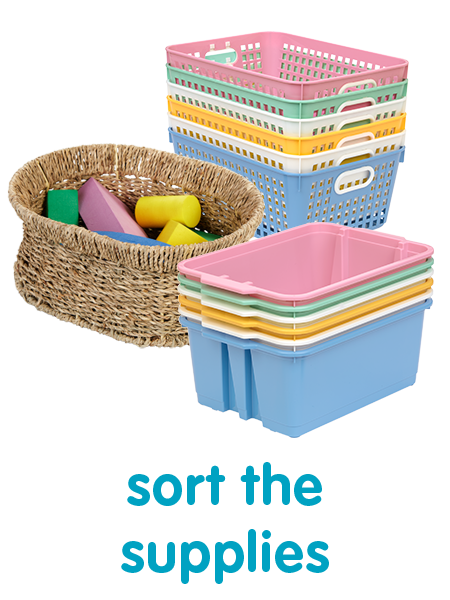 sort the supplies