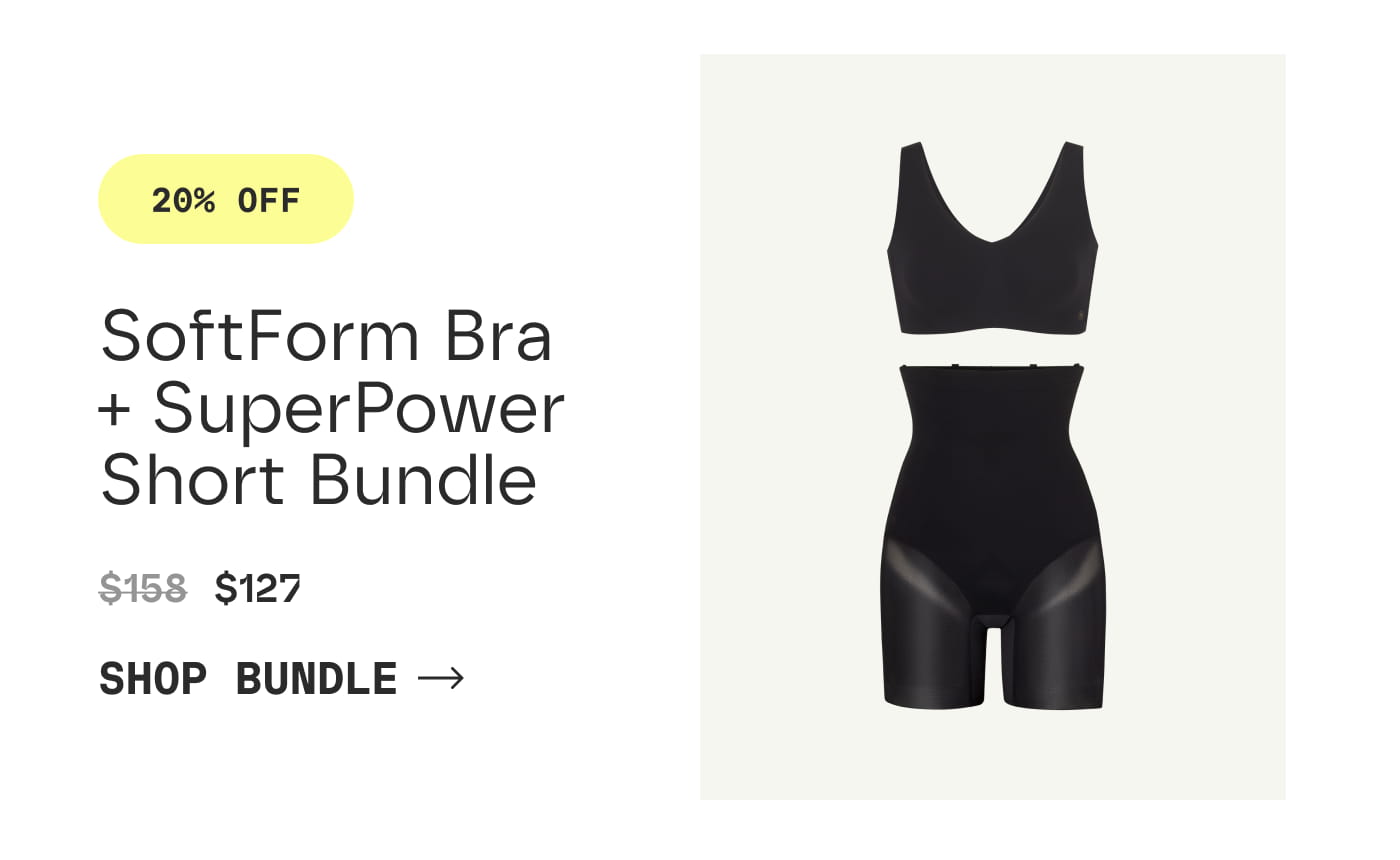 20% OFF | SoftForm Bra + SuperPower Short Bundle | $127 | SHOP BUNDLE