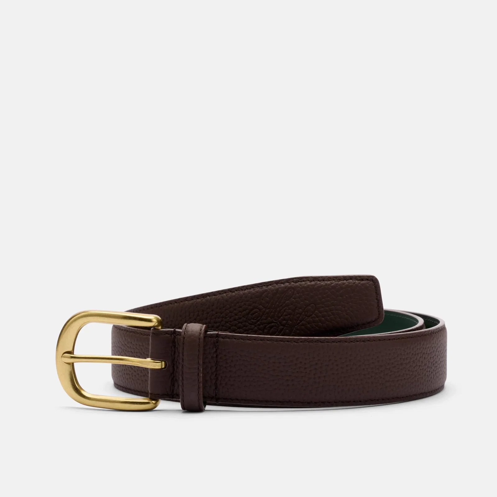 Image of Marc Nolan Everyday Belt - Dark Brown Pebble Leather