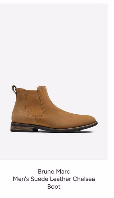 Bruno Marc Men's Suede Leather Chelsea Boot