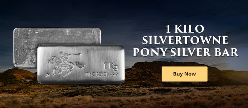 Silver Sale: 1 Kilo SilverTowne Pony Silver Bars