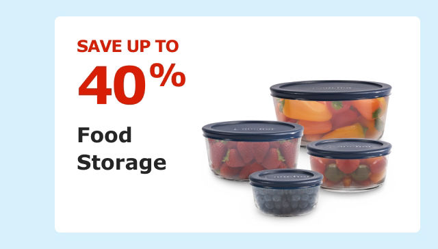 Save up to 40% on Food Storage.