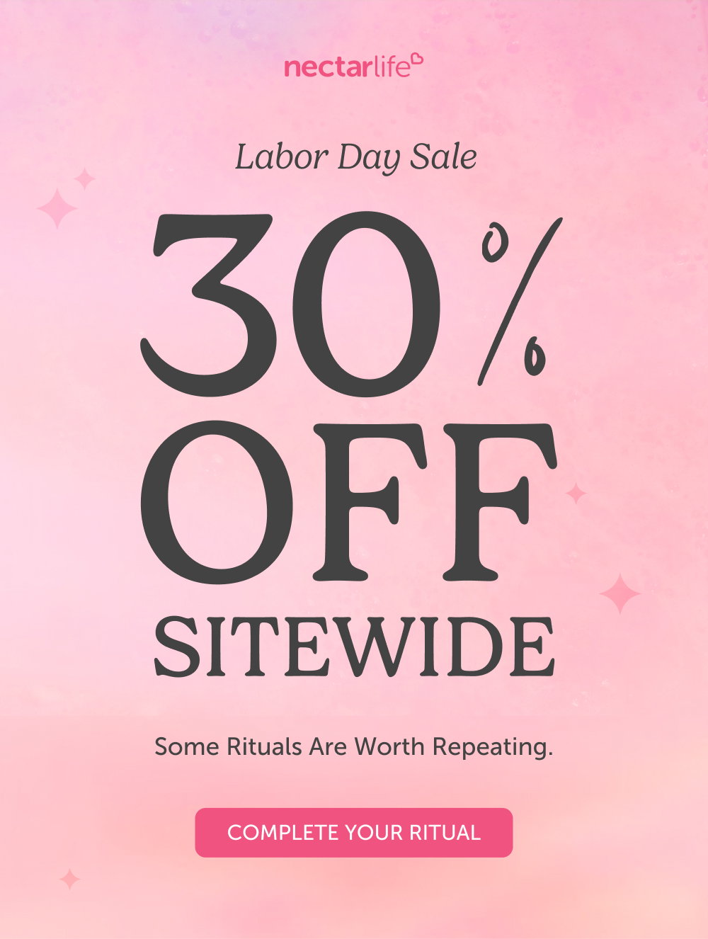 labor day sale. 30% off sitewide