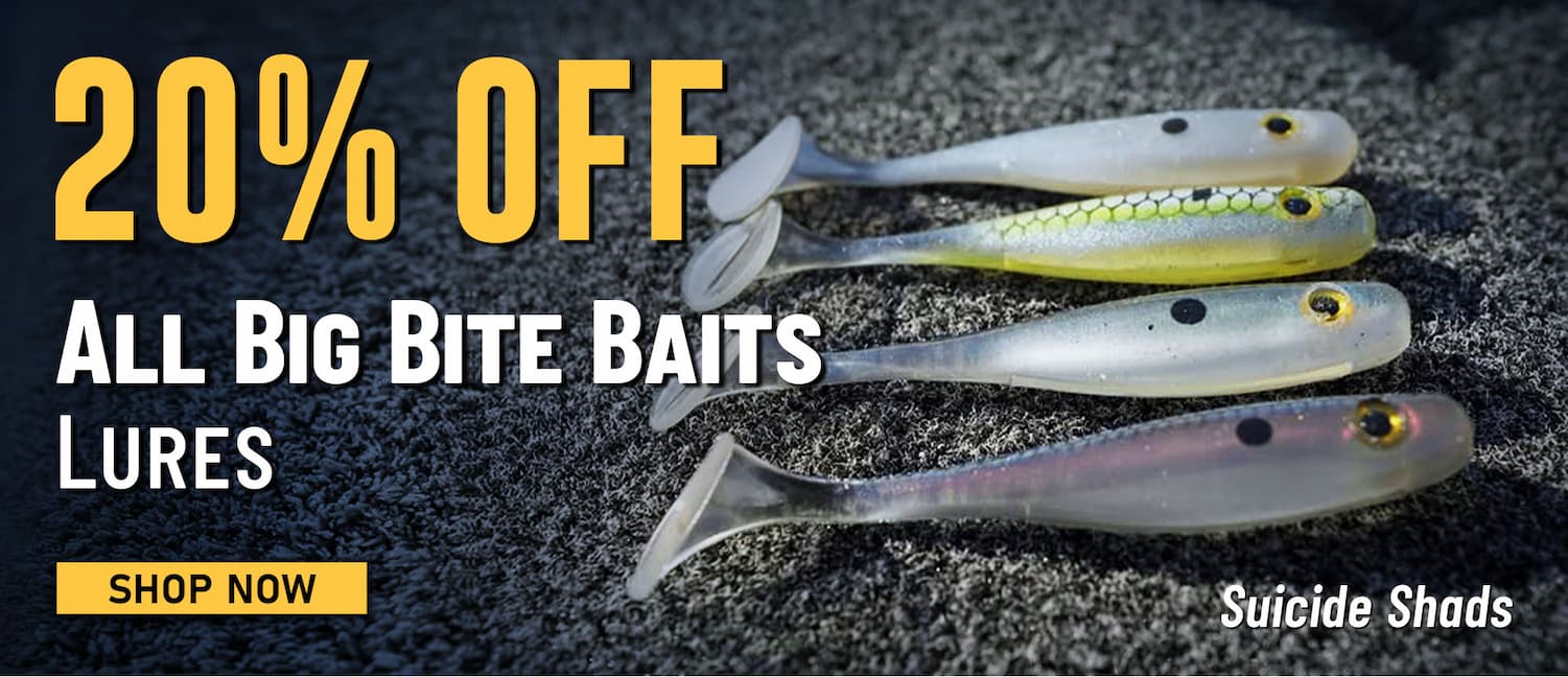 20% Off All Big Bite Baits Lures Suicide Shad Shop Now