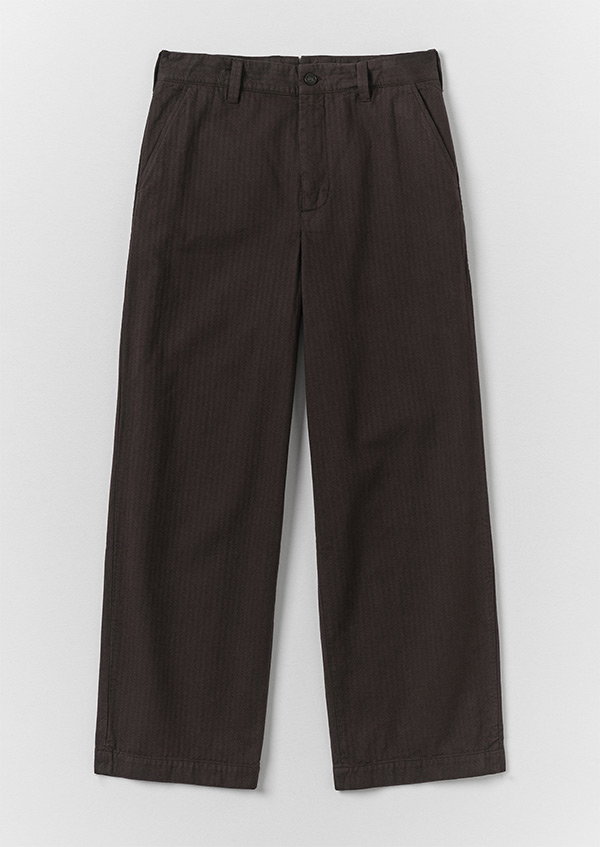 Jude Brushed Cotton Herringbone Trousers