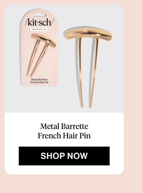 Gold Metal Barrette French Hair Pin