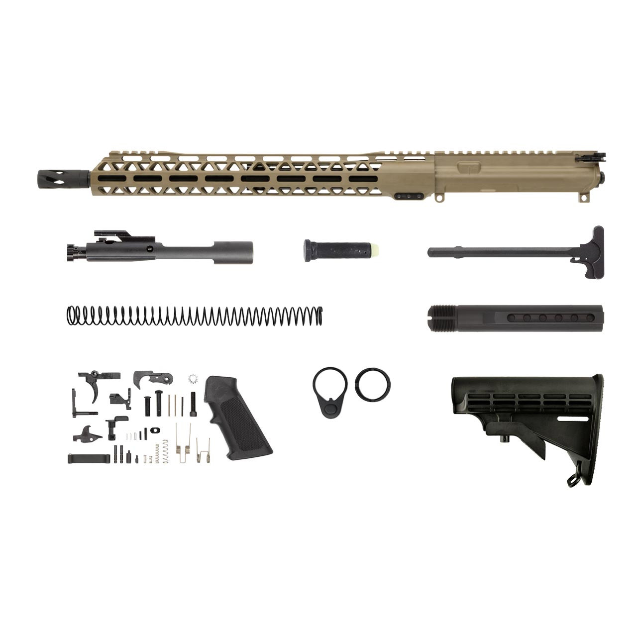 Image of 7.62x39 AR-15 FDE Cerakote Rifle Kit - 16