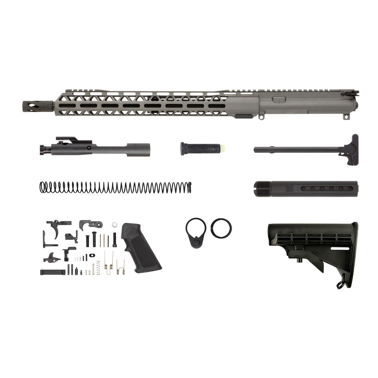 Image of 7.62x39 AR-15 Tungsten Cerakote Rifle Kit - 16