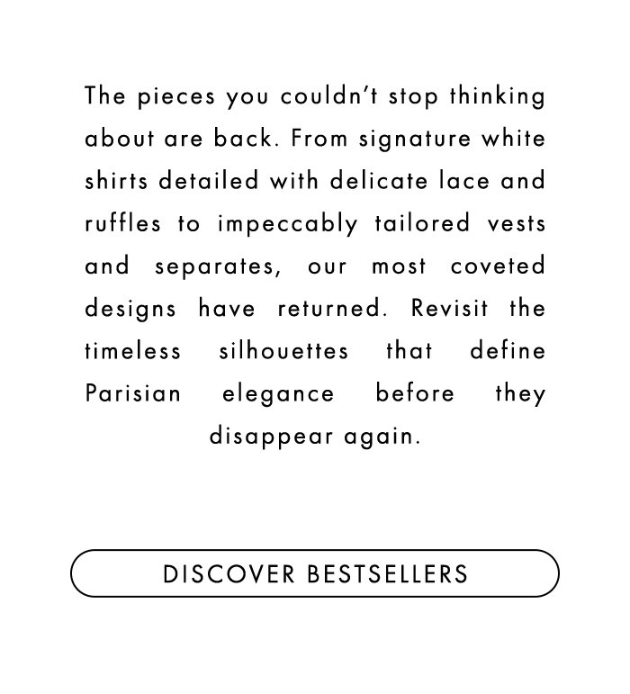 BACK IN STOCK: BESTSELLERS