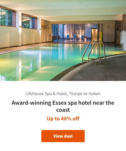 Award-winning Essex spa hotel near the coast