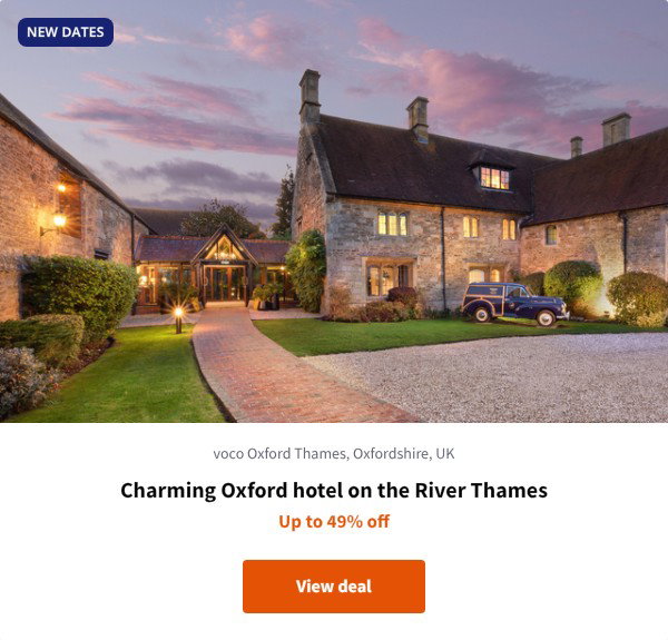 Charming Oxford hotel on the River Thames
