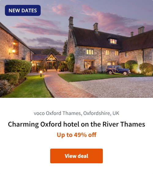 Charming Oxford hotel on the River Thames