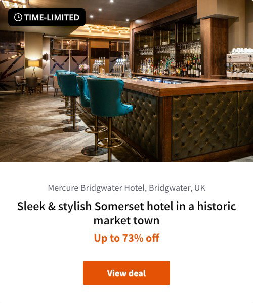 Sleek &amp; stylish Somerset hotel in a historic market town