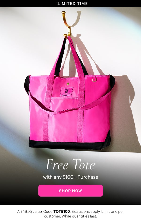 Limited Time   Free Canvas Tote   with any $100+ Purchase   A $49.95 value. Code TOTE100. Exclusions apply. While quantities last.   Shop Now > 
