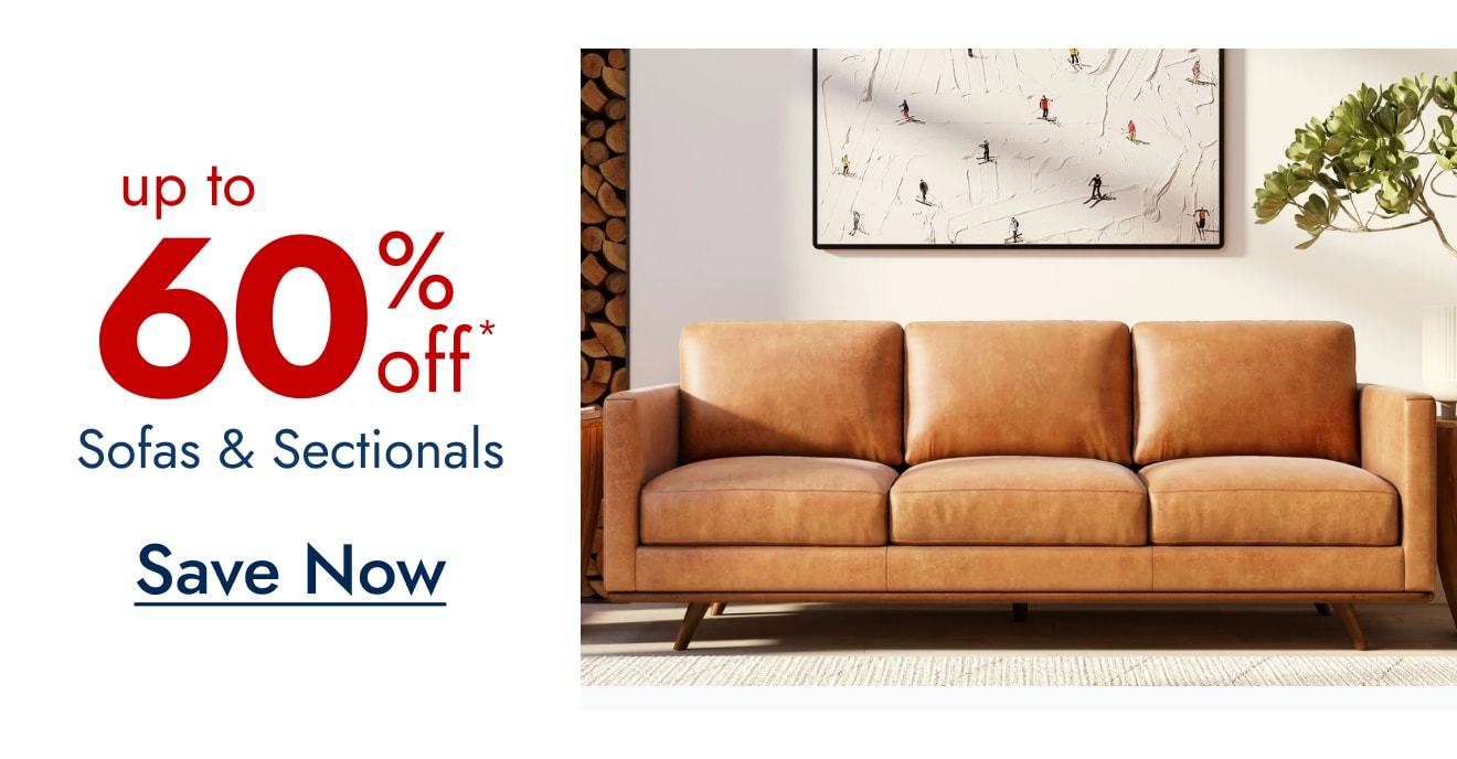 Up to 60% off Sofas & Sectionals