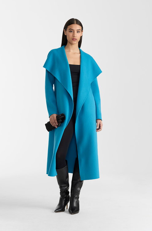 MAI Double-face wool wrap coat