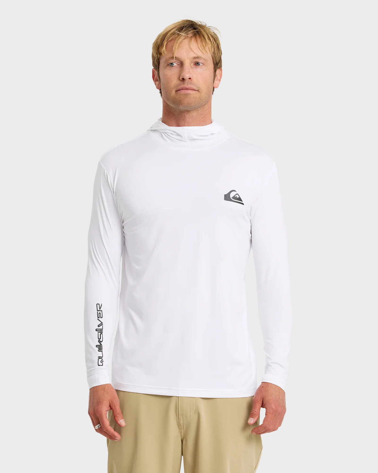 Image of Everyday Hooded UPF 50 Long Sleeve Surf Shirt - White