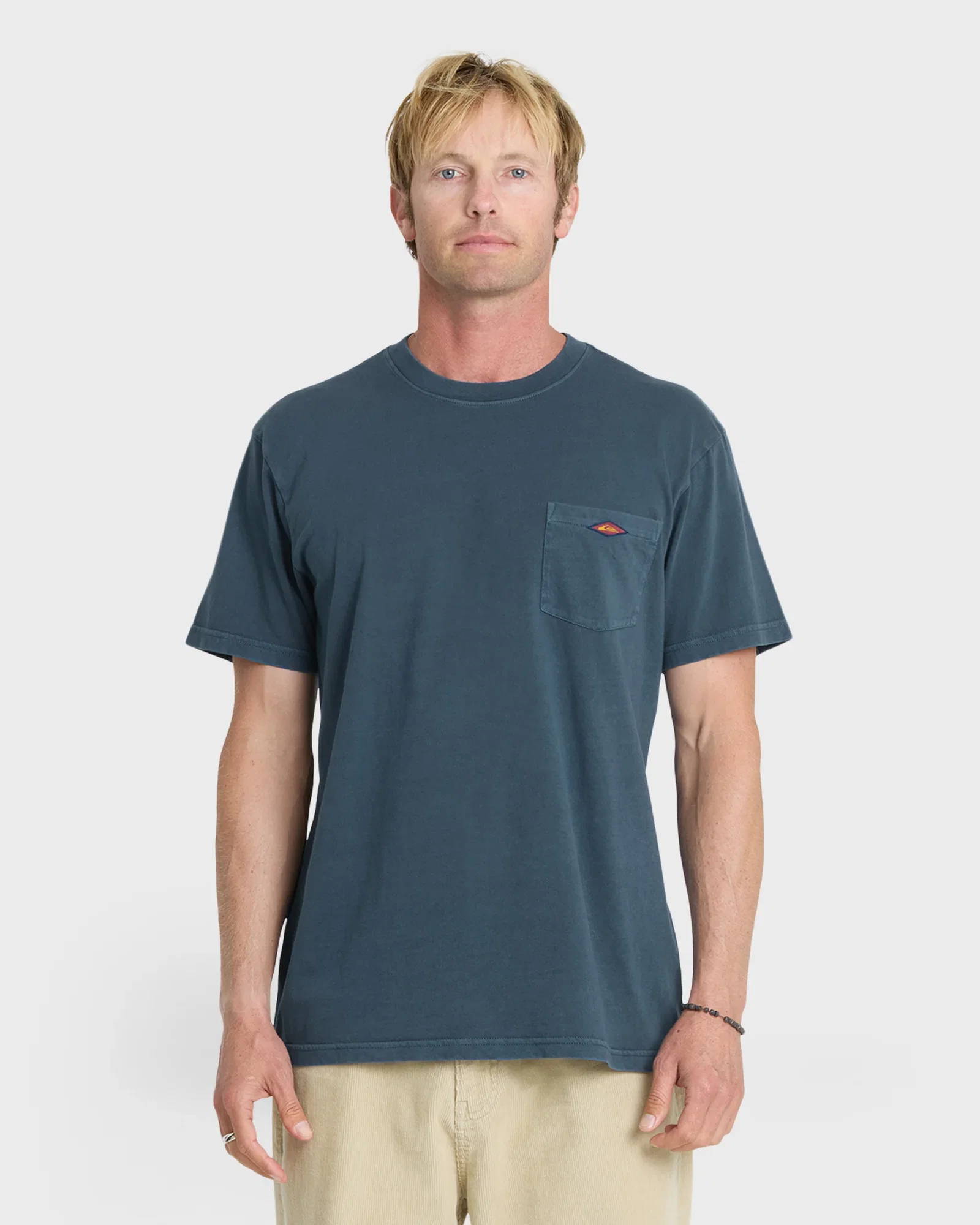 Image of Saltwater Pigment-Dyed Short Sleeve Pocket Tee - Dark Denim