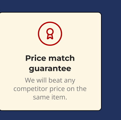 Price match guarantee