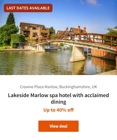 Lakeside Marlow spa hotel with acclaimed dining
