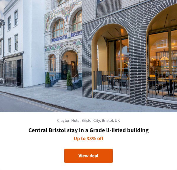 Central Bristol stay in a Grade ll-listed building