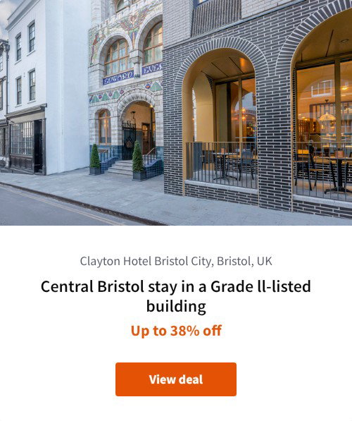 Central Bristol stay in a Grade ll-listed building
