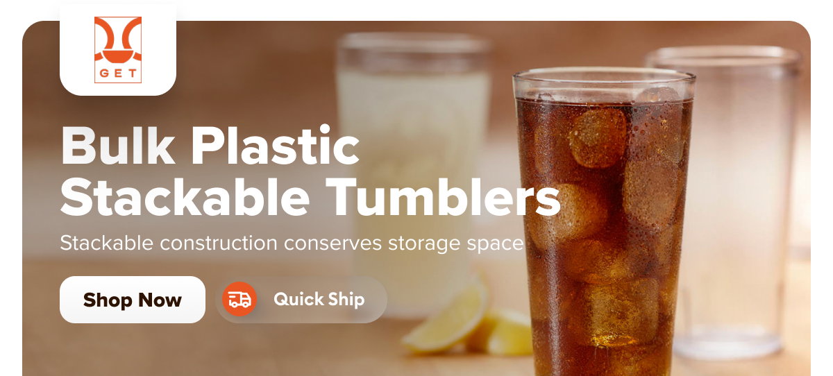 GET Bulk Plastic Stackable Tumblers