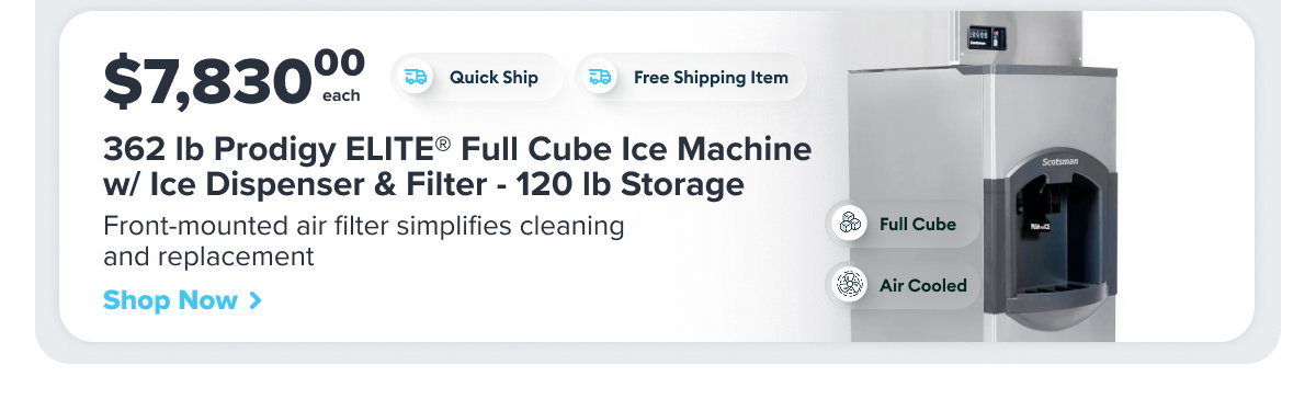 Scotsman 362 lb Prodigy ELITE® Full Cube Ice Machine