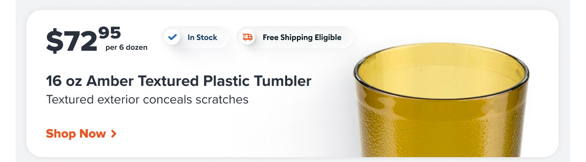 GET 16 oz Amber Textured Plastic Tumbler