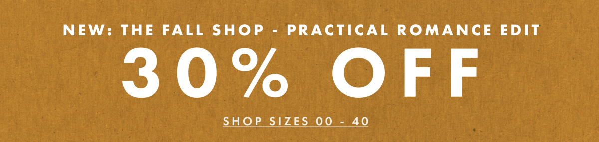30% off the Fall Shop