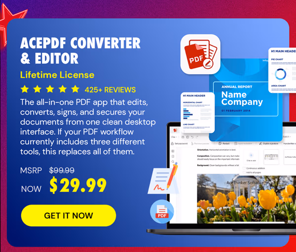 AcePDF Converter & Editor: Lifetime License