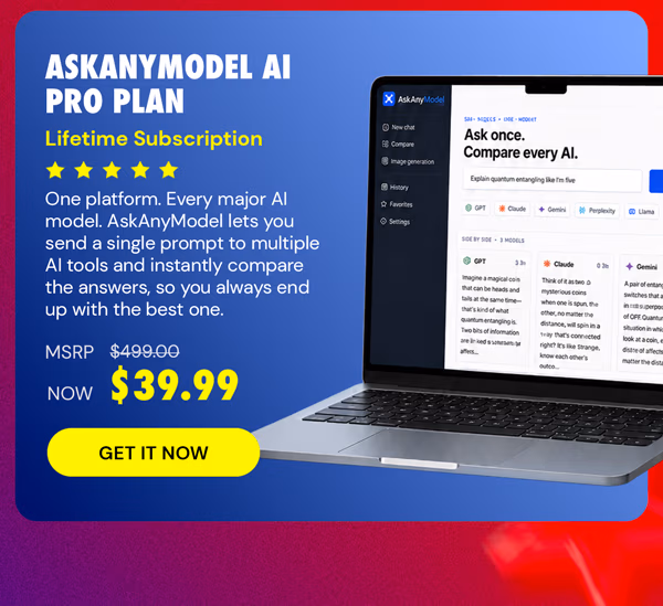 AskAnyModel AI Pro Plan: Lifetime Subscription
