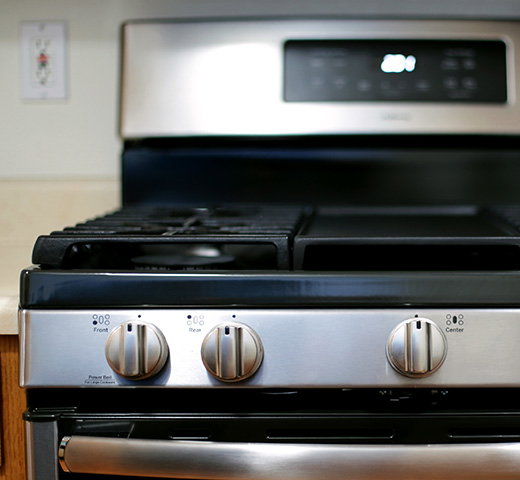 A gas stove